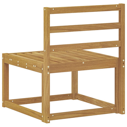 Utomhus Mellansoffa Massivt Akaciaträ Vit 59 x 63 x 73 cm