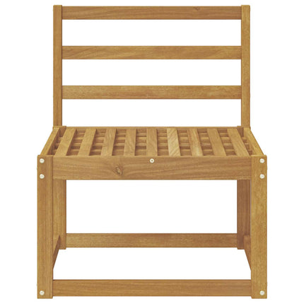 Utomhus Mellansoffa Massivt Akaciaträ Vit 59 x 63 x 73 cm