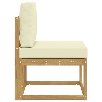 Utomhussoffset Vit och grädde 59 x 63 x 73 cm Massivt Akaciaträ