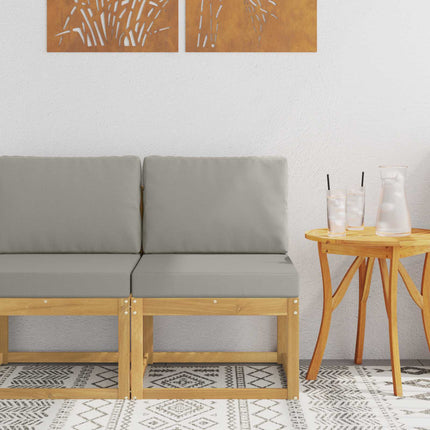 Utomhussoffset Vit och ljusgrå 59 x 63 x 73 cm