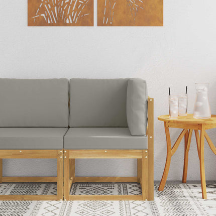 Utomhussoffset Vit och ljusgrå 51 x 54 x 73 cm