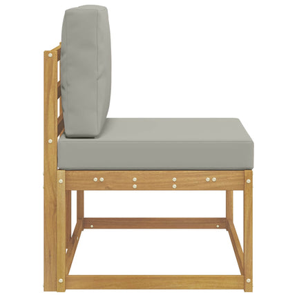 Modulsoffa utomhus Vit 91 x 63 x 73 cm Massivt Akaciaträ