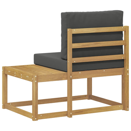 Modulsoffa utomhus Vit 91 x 63 x 73 cm Massivt Akaciaträ