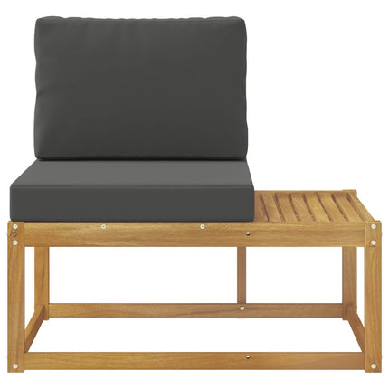 Modulsoffa utomhus Vit 91 x 63 x 73 cm Massivt Akaciaträ