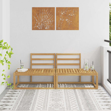 Modulsoffa utomhus 2 Stycke Vit 182,5 x 63 x 73 cm