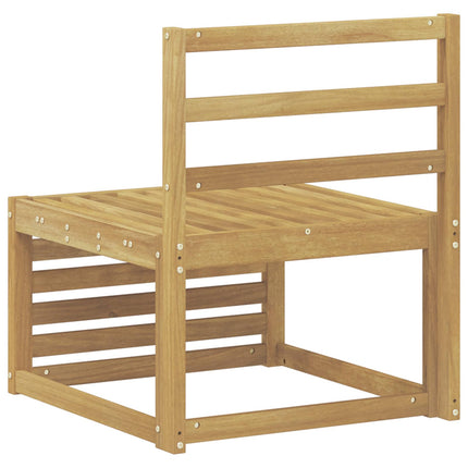 Utomhus Mellansoffa Massivt Akaciaträ Vit 63 x 59 x 73 cm