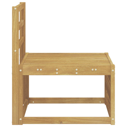 Utomhus Mellansoffa Massivt Akaciaträ Vit 63 x 59 x 73 cm