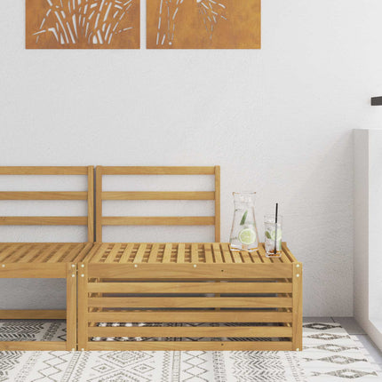 Utomhussoffset Vit 91 x 63 x 73 cm Massivt Akaciaträ