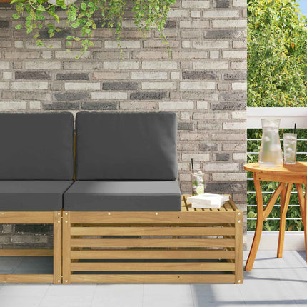 Utomhus modulsoffa Vit 91 x 63 x 73 cm Massivt Akaciaträ