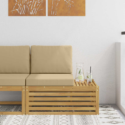 Utomhus modulsoffa Vit 91 x 63 x 73 cm Massivt Akaciaträ
