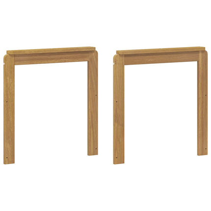 Armstödmodul 2 pcs Vit 59 x 6 x 61 cm Massivt Akaciaträ