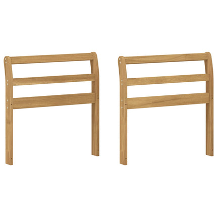 Armstödmodul 2 pcs Vit 58,5 x 8,5 x 60 cm Massivt Akaciaträ