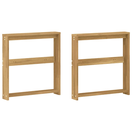 Armstödmodul 2 pcs Vit 58,5 x 10 x 61 cm Massivt Akaciaträ