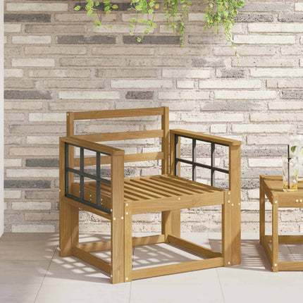 Armstödmodul 2 pcs Vit 60 x 6 x 61 cm Massivt Akaciaträ