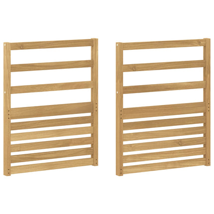 Armstödmodul 2 pcs Vit 59 x 4 x 73 cm Massivt Akaciaträ