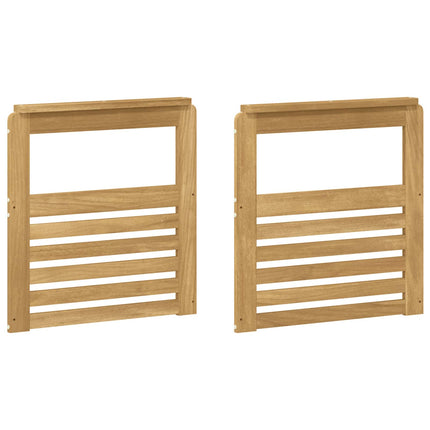 Armstödmodul 2 pcs Vit 59 x 6 x 61 cm Massivt Akaciaträ