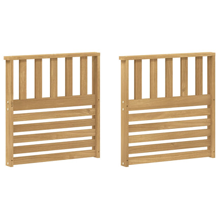 Armstödmodul 2 pcs Vit 60 x 6 x 61 cm Massivt Akaciaträ