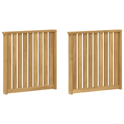 Armstödmodul 2 pcs Vit 60 x 6 x 61 cm Massivt Akaciaträ