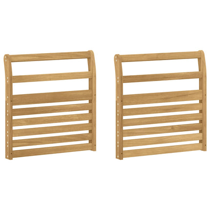 Armstödmodul 2 pcs Vit 58,5 x 8 x 60 cm Massivt Akaciaträ