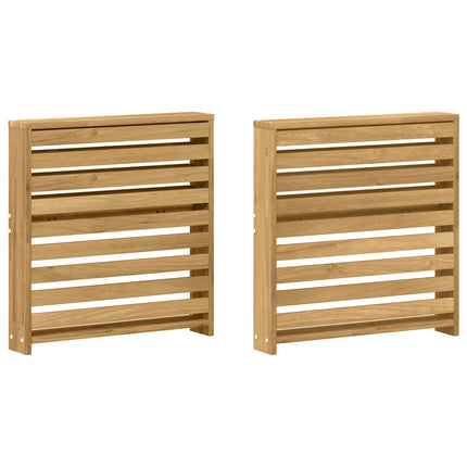 Armstödmodul 2 pcs Vit 58,5 x 10 x 61 cm Massivt Akaciaträ