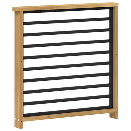Armstödmodul 2 pcs Vit 60 x 6 x 61 cm Massivt Akaciaträ