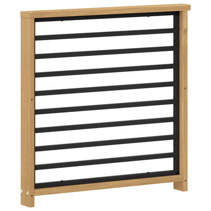 Armstödmodul 2 pcs Vit 60 x 6 x 61 cm Massivt Akaciaträ