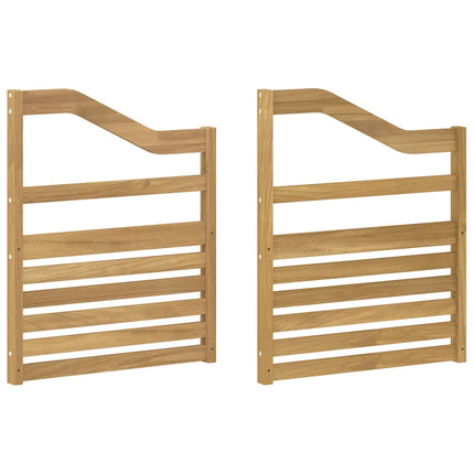 Armstödmodul 2 pcs Vit 59 x 4 x 73 cm Massivt Akaciaträ