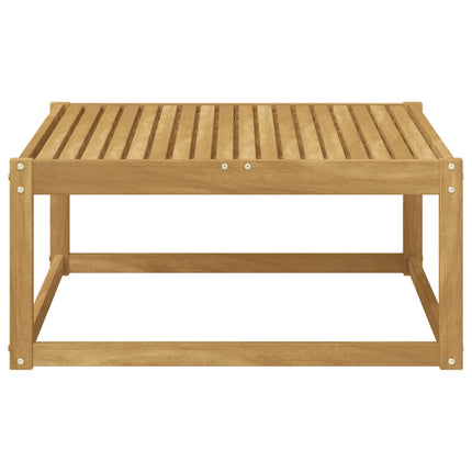 Utomhuspall Massivt Akaciaträ Vit 79 x 79 x 37 cm