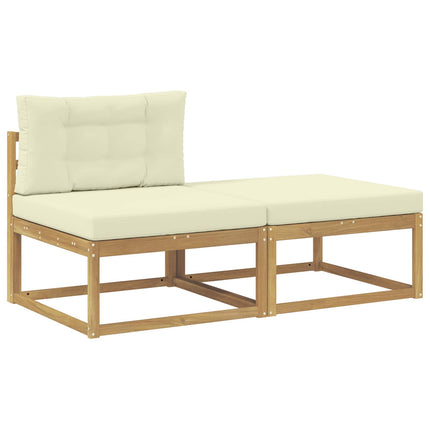 2 Stycke Utomhuspall Polyester Vit
