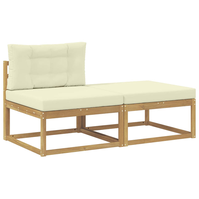 2 Stycke Utomhuspall Polyester Vit