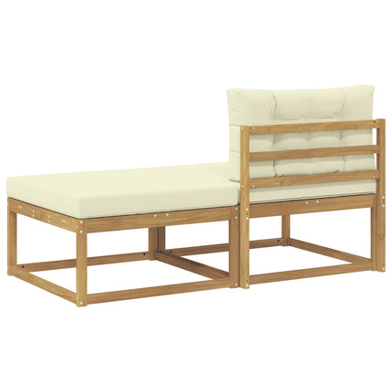2 Stycke Utomhuspall Polyester Vit