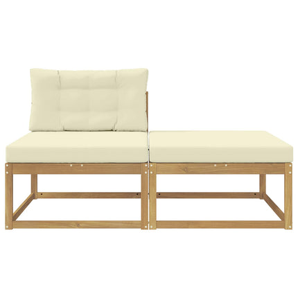 2 Stycke Utomhuspall Polyester Vit