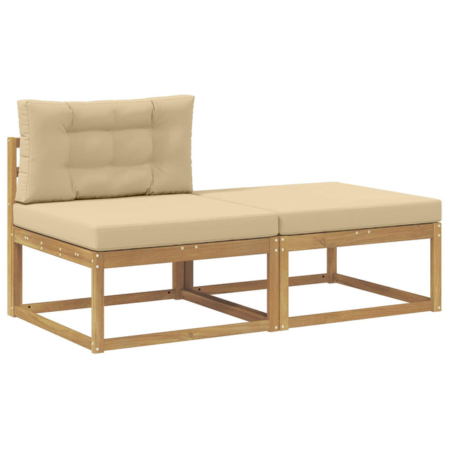 2 Stycke Utomhuspall Polyester Vit