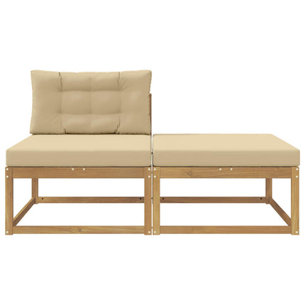 2 Stycke Utomhuspall Polyester Vit