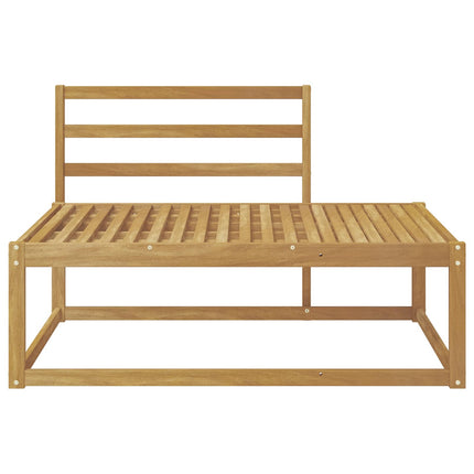 Modulsoffa utomhus Vit 115 x 83 x 73 cm Massivt Akaciaträ