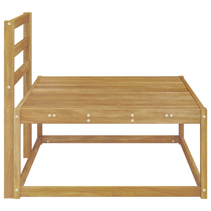 Modulsoffa utomhus Vit 115 x 83 x 73 cm Massivt Akaciaträ