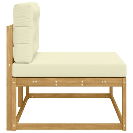 Modulsoffa utomhus med kudde Vit 115 x 83 x 73 cm Polyester