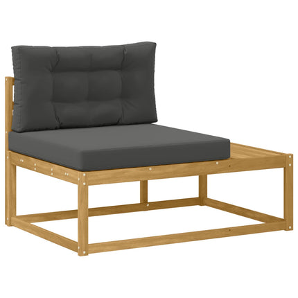 Modulsoffa utomhus med kudde Vit 115 x 83 x 73 cm Polyester