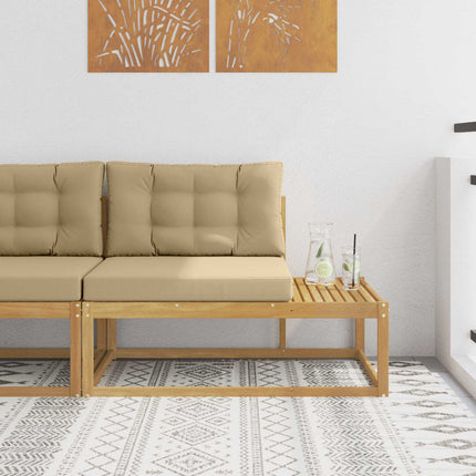 Modulsoffa utomhus med kudde Vit 115 x 83 x 73 cm Polyester