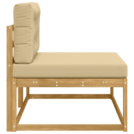 Modulsoffa utomhus med kudde Vit 115 x 83 x 73 cm Polyester