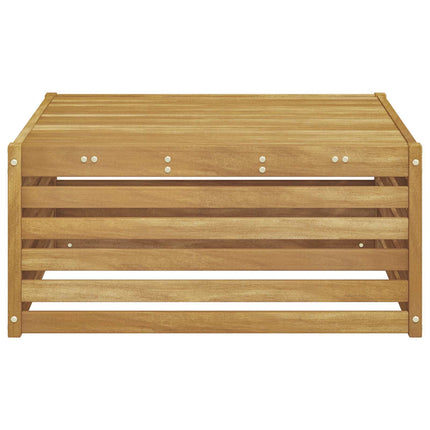 Utomhusbord Massivt Akaciaträ Vit 79 x 79 x 37 cm