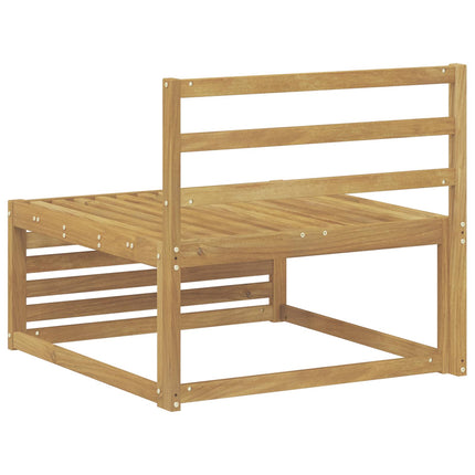 Utomhus Mellansoffa Massivt Akaciaträ Vit 83 x 79 x 73 cm
