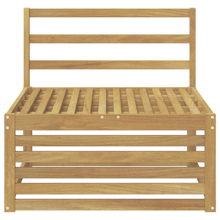 Utomhus Mellansoffa Massivt Akaciaträ Vit 83 x 79 x 73 cm