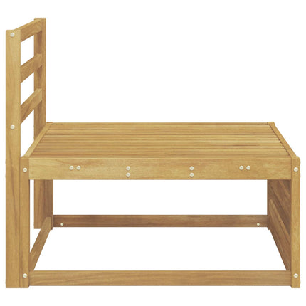 Utomhus Mellansoffa Massivt Akaciaträ Vit 83 x 79 x 73 cm