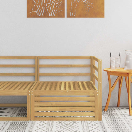 Utehörnsoffa Massivt Akaciaträ Vit 83 x 83 x 73 cm