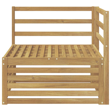Utehörnsoffa Massivt Akaciaträ Vit 83 x 83 x 73 cm
