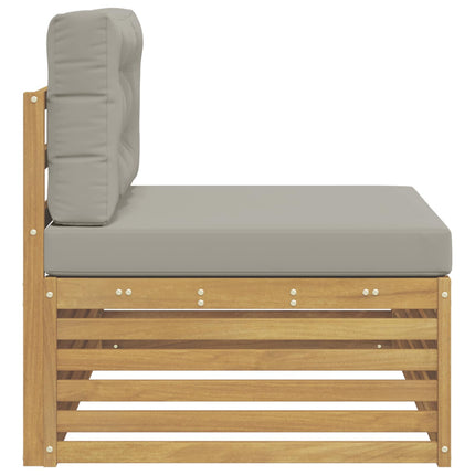 Modulsoffa utomhus Vit 115 x 83 x 73 cm Massivt Akaciaträ