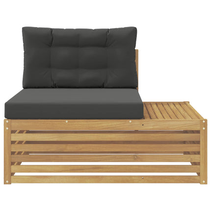 Modulsoffa utomhus Vit 115 x 83 x 73 cm Massivt Akaciaträ