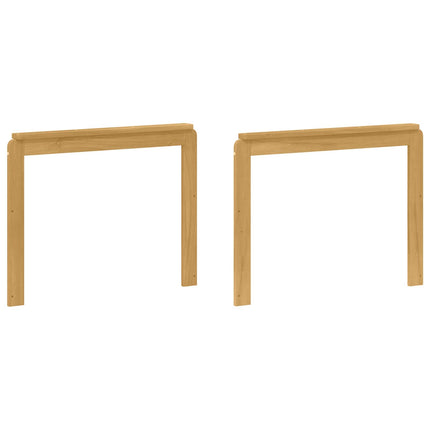 Armstödmodul 2 pcs Vit 79 x 6 x 61 cm Massivt Akaciaträ