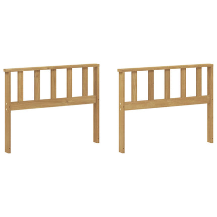 Modul för armstöd 2 pcs Vit 80 x 6 x 61 cm Massivt Akaciaträ